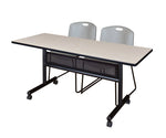 Regency Kobe Flip - Top Privacy Nesting Table & 2 Zeng Stack Chairs 60