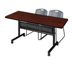Regency Kobe Flip - Top Privacy Nesting Table & 2 Zeng Stack Chairs 60