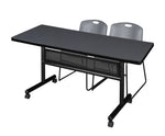 Regency Kobe Flip - Top Privacy Nesting Table & 2 Zeng Stack Chairs 60