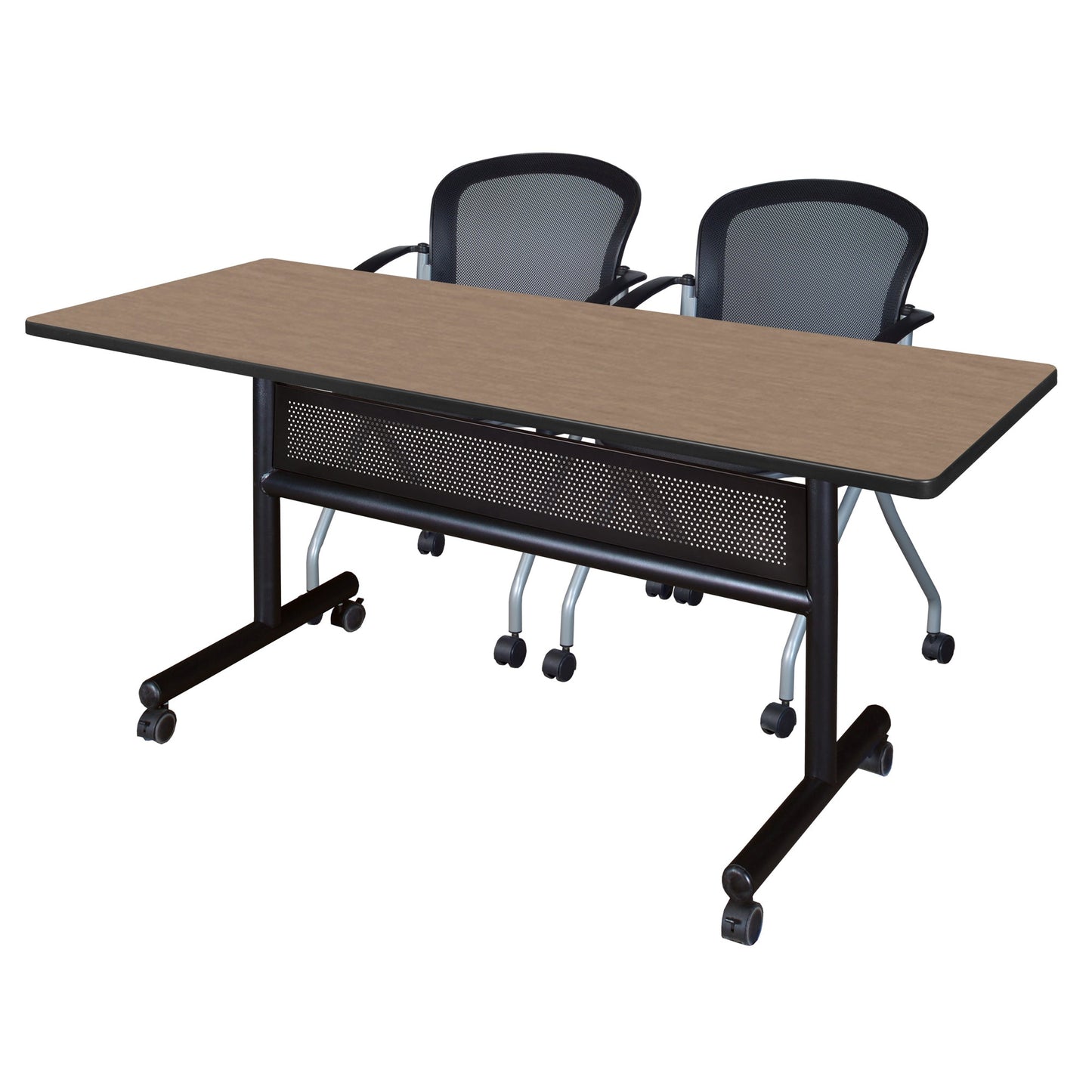 Regency Kobe Flip - Top Privacy Nesting Table & 2 Cadence Nesting Chairs 60"W x 30"D x 29"H (REG - MKFTM6030 - CAD) - SchoolOutlet