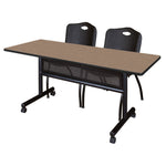 Regency Kobe Flip - Top Privacy Nesting Table & 2 M Stack Chairs 60