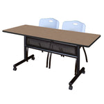 Regency Kobe Flip - Top Privacy Nesting Table & 2 M Stack Chairs 60