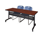 Regency Kobe Flip - Top Privacy Nesting Table & 2 Zeng Stack Chairs 72