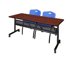 Regency Kobe Flip-Top Privacy Nesting Table & 2 M Stack Chairs 72"W x 24"D x 29"H (REG-MKFTM7224-2M)