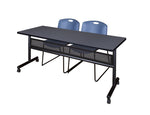 Regency Kobe Flip - Top Privacy Nesting Table & 2 Zeng Stack Chairs 72