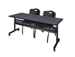 Regency Kobe Flip - Top Privacy Nesting Table & 2 M Stack Chairs 72