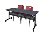 Regency Kobe Flip - Top Privacy Nesting Table & 2 M Stack Chairs 72