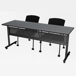 Regency Kobe Flip - Top Privacy Nesting Table & 2 Knight Mesh Chairs 72