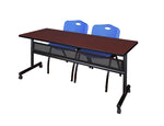 Regency Kobe Flip - Top Privacy Nesting Table & 2 M Stack Chairs 72