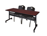 Regency Kobe Flip - Top Privacy Nesting Table & 2 M Stack Chairs 72