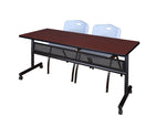 Regency Kobe Flip - Top Privacy Nesting Table & 2 M Stack Chairs 72