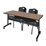 Regency Kobe Flip - Top Privacy Nesting Table & 2 M Stack Chairs 72