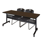Regency Kobe Flip - Top Privacy Nesting Table & 2 Zeng Stack Chairs 72