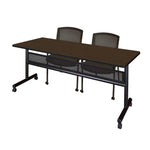 Regency Kobe Flip - Top Privacy Nesting Table & 2 Knight Mesh Chairs 72