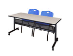 Regency Kobe Flip - Top Privacy Nesting Table & 2 M Stack Chairs 72