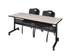 Regency Kobe Flip - Top Privacy Nesting Table & 2 M Stack Chairs 72