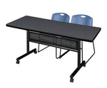 Regency Kobe Flip - Top Privacy Nesting Table & 2 Zeng Stack Chairs 72