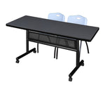 Regency Kobe Flip - Top Privacy Nesting Table & 2 M Stack Chairs 72