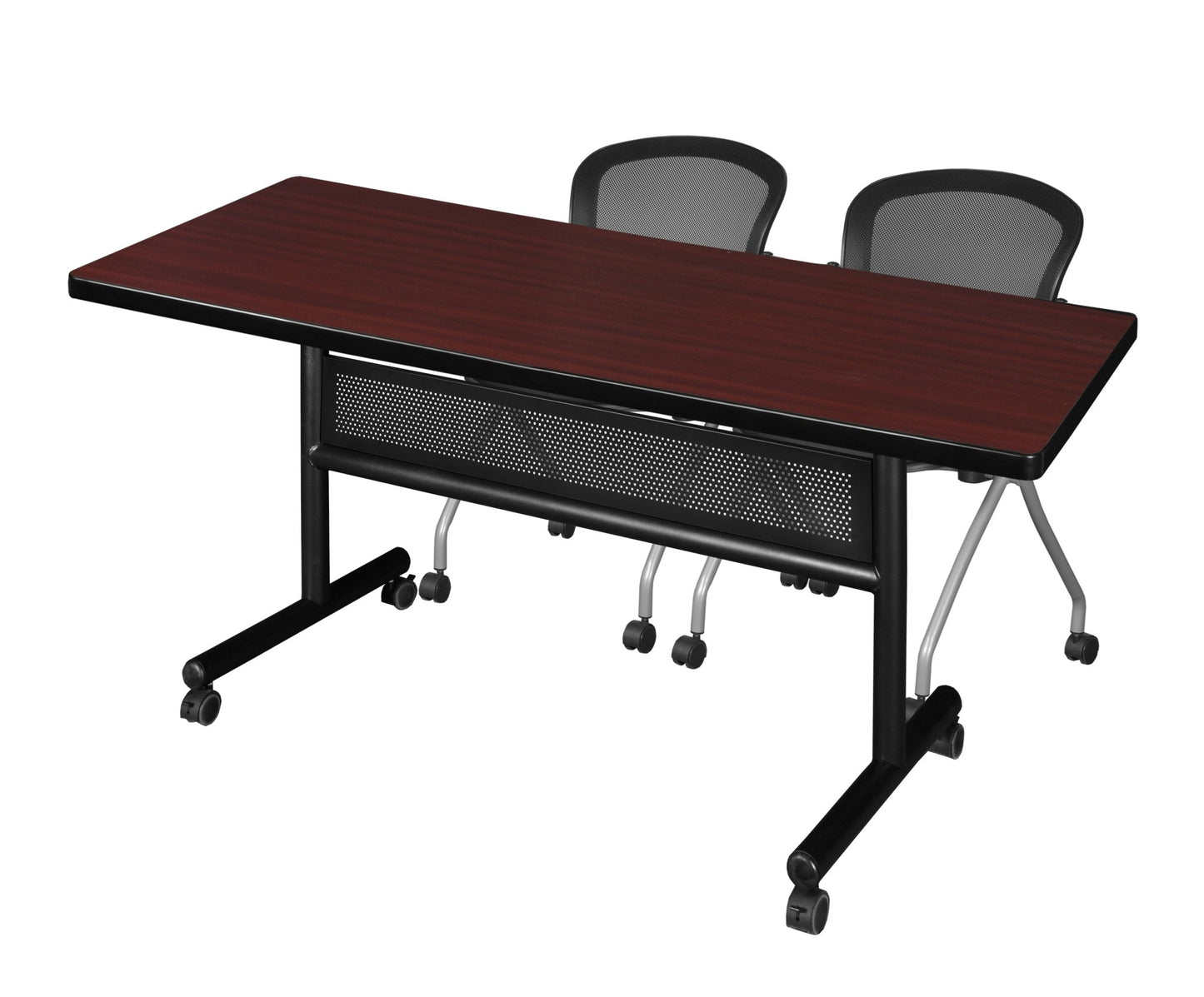 Regency Kobe Flip - Top Privacy Nesting Table & 2 Cadence Nesting Chairs 72"W x 30"D x 29"H (REG - MKFTM7230 - CAD) - SchoolOutlet