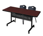 Regency Kobe Flip - Top Privacy Nesting Table & 2 M Stack Chairs 72