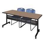 Regency Kobe Flip - Top Privacy Nesting Table & 2 Zeng Stack Chairs 72