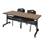 Regency Kobe Flip - Top Privacy Nesting Table & 2 M Stack Chairs 72