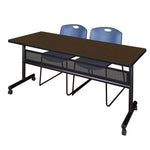 Regency Kobe Flip - Top Privacy Nesting Table & 2 Zeng Stack Chairs 72