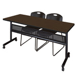 Regency Kobe Flip - Top Privacy Nesting Table & 2 Zeng Stack Chairs 72