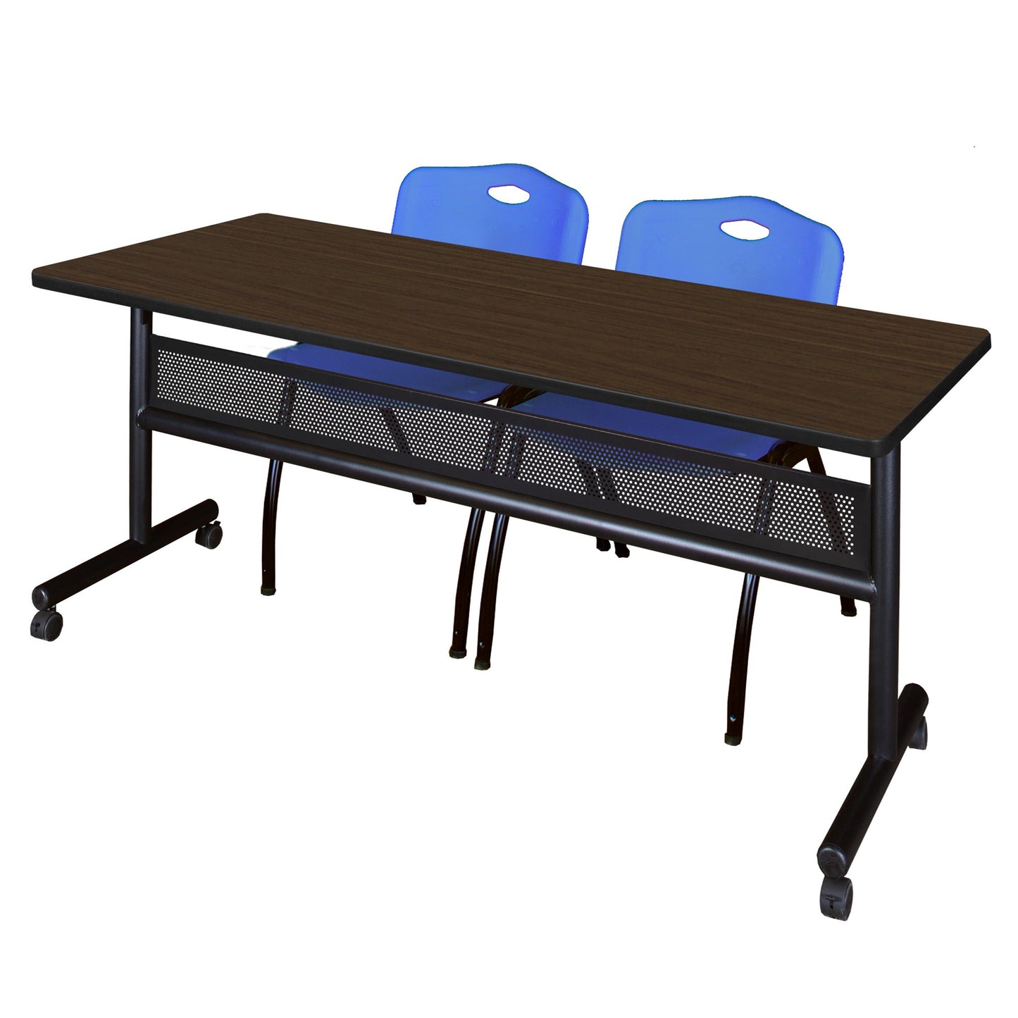 Regency Kobe Flip - Top Privacy Nesting Table & 2 M Stack Chairs 72"W x 30"D x 29"H (REG - MKFTM7230 - 2M) - SchoolOutlet