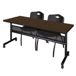 Regency Kobe Flip - Top Privacy Nesting Table & 2 M Stack Chairs 72