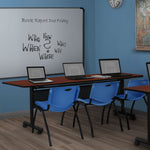 Regency Kobe Flip - Top Privacy Nesting Table & 3 M Stack Chairs 84