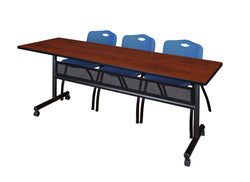 Regency Kobe Flip-Top Privacy Nesting Table & 3 M Stack Chairs 84"W x 24"D x 29"H (REG-MKFTM8424-3M)