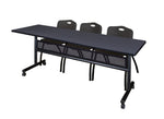 Regency Kobe Flip - Top Privacy Nesting Table & 3 M Stack Chairs 84