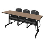 Regency Kobe Flip - Top Privacy Nesting Table & 3 Zeng Stack Chairs 84