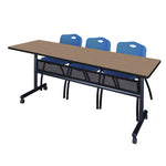 Regency Kobe Flip - Top Privacy Nesting Table & 3 M Stack Chairs 84