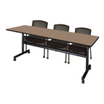 Regency Kobe Flip - Top Privacy Nesting Table & 3 Knight Mesh Chairs 84