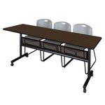 Regency Kobe Flip - Top Privacy Nesting Table & 3 Zeng Stack Chairs 84
