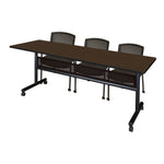 Regency Kobe Flip - Top Privacy Nesting Table & 3 Knight Mesh Chairs 84