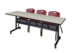 Regency Kobe Flip - Top Privacy Nesting Table & 3 M Stack Chairs 84