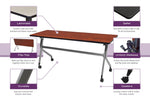Regency Kobe Professional Mobile T - Base Training Seminar Table 48