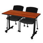 Regency Kobe Professional Mobile T - Base Training Table & 2 Knight Mesh Chairs - 48