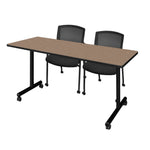 Regency Kobe Professional Mobile T - Base Training Table & 2 Knight Mesh Chairs 66