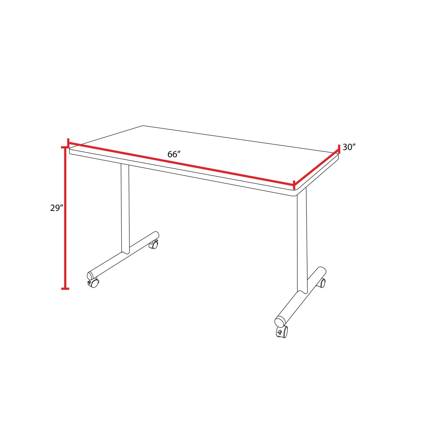 Regency Kobe Professional Mobile T - Base Training Seminar Table 66"W x 30"D x 29"H (REG - MKTRCC6630) - SchoolOutlet