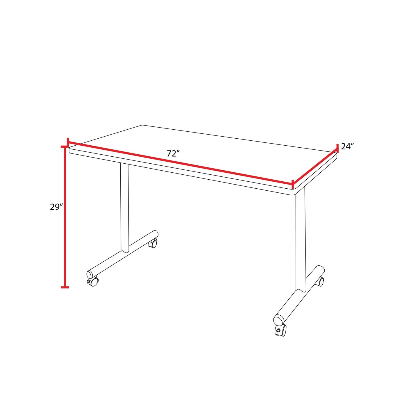 Regency Kobe Professional Mobile T - Base Training Table & 2 Zeng Stack Chairs 72"W x 24"D x 29"H (MKTRCC7224 - ZNG) - SchoolOutlet