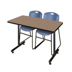 Regency Kobe Professional T - Base Training Table & 2 Zeng Stack Chairs 48