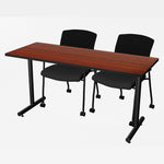 Regency Kobe Professional T - Base Training Seminar Table & 2 Knight Mesh Chairs 60