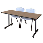 Regency Kobe Professional T - Base Training Table & 2 M Stack Chairs 60