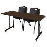 Regency Kobe Professional T - Base Training Table & 2 M Stack Chairs 60