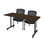 Regency Kobe Professional T - Base Training Seminar Table & 2 Knight Mesh Chairs 60