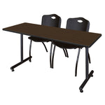 Regency Kobe Professional T - Base Training Seminar Table & 2 M Stack Chairs 60